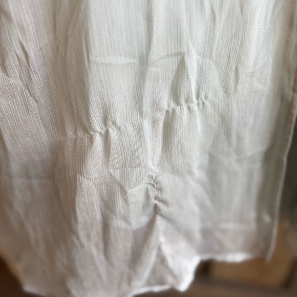 Elegant Light Mint Green Ruffle Wrap Dress - Picture 3 of 6